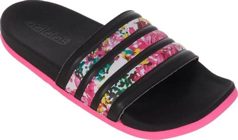 adidas slippers dames roze met zwart|adidas slips dames.